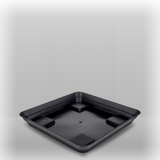 vierkant zwarte onderzetter 25cm