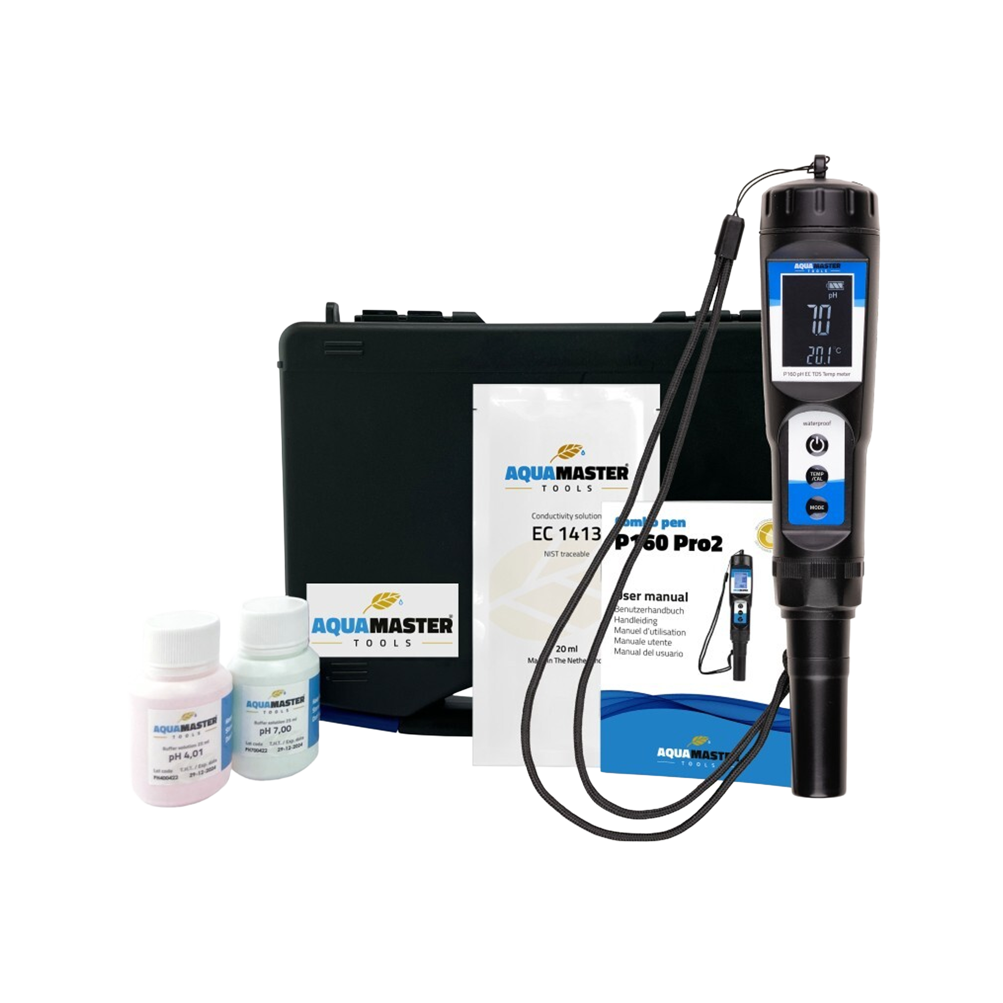 Aqua Master Combo Pen P160 Pro2 – Präzises EC- und pH-Messgerät für Grower