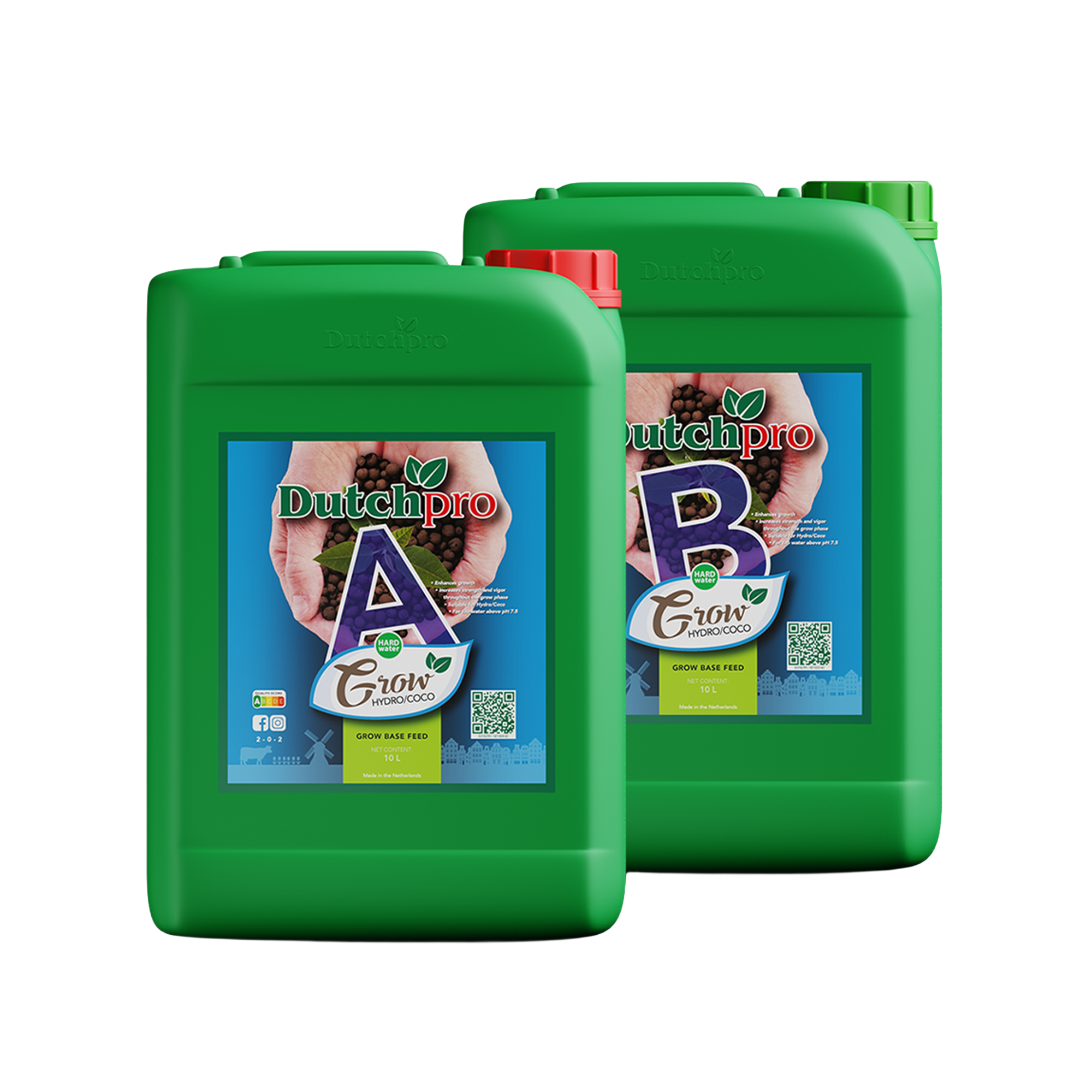 DutchPro Grow Hydro/Coco A+B – Wachstumsdünger Set (10 L)