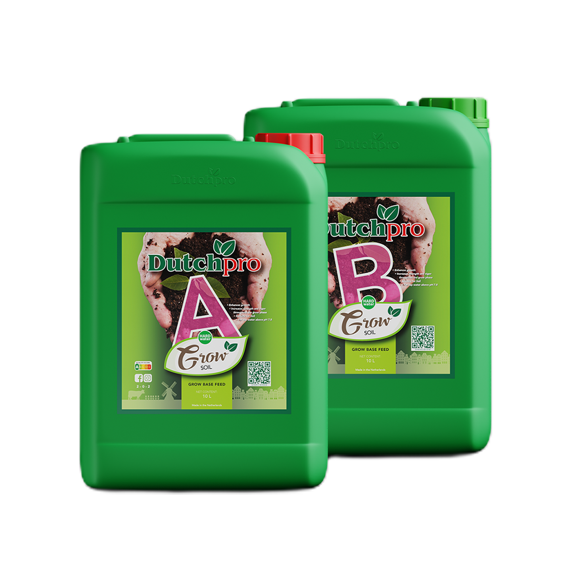 DutchPro Grow Soil A+B – Wachstumsdünger Set für Erde (10 L)