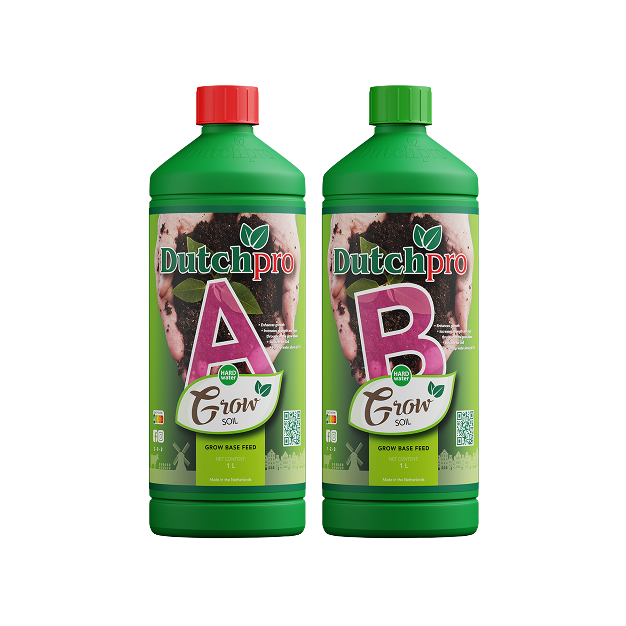 DutchPro Grow Soil A+B – Wachstumsdünger Set für Erde (1 L)