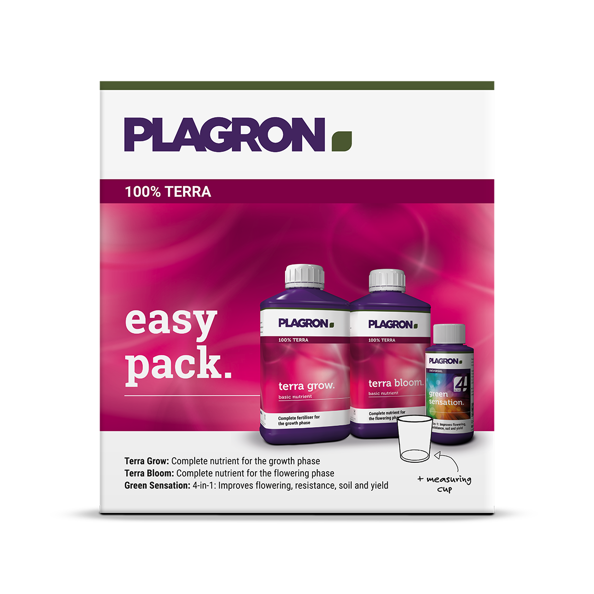 Plagron Easy Pack 100 % Terra – Starter-Düngerset für Erde