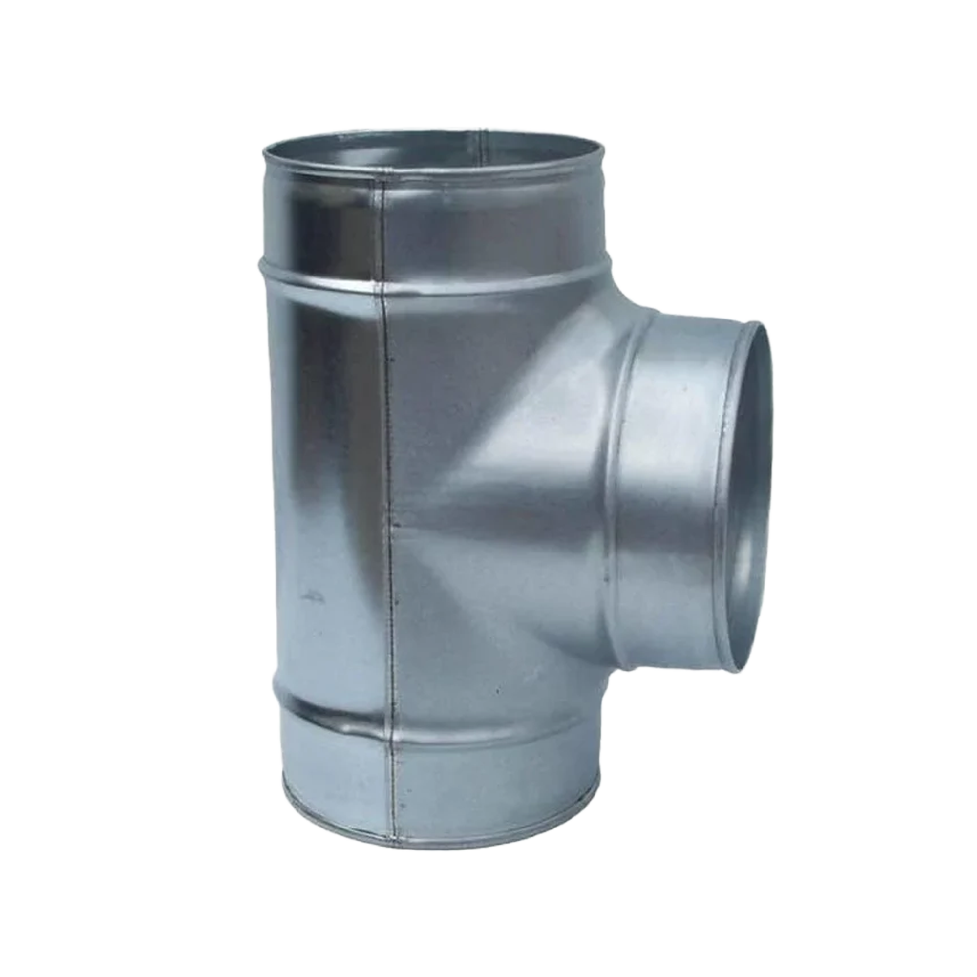 T-Stück aus Metall – Abzweig für runde Lüftungsrohre
