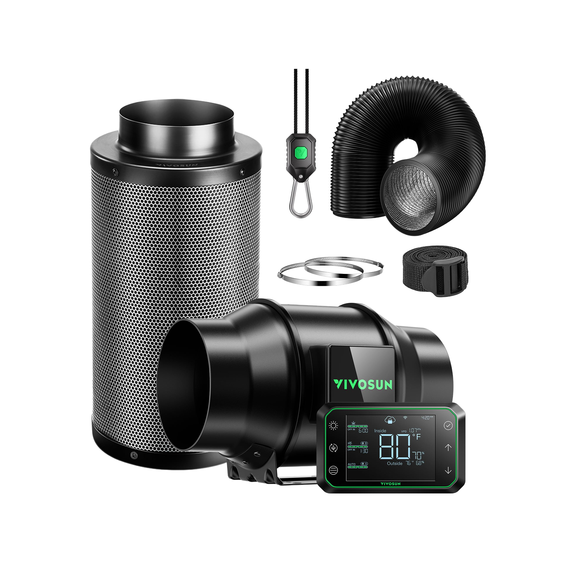 Vivosun Smart Luftfiltration Kit Pro – Smarte Luftfilter-Komplettlösung